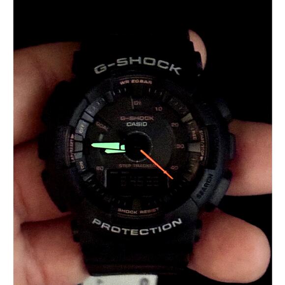 Casio G-Shock GMAS130VC-1A Unisex Black Analog Digital Step Tracker Watch NIBWT main image 5